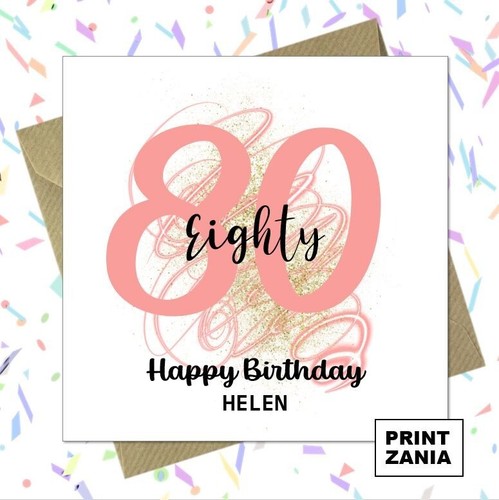 Personalised 80th birthday - personalised,
