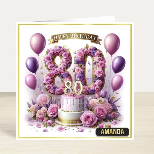 Personalised 80th birthday - 80th,