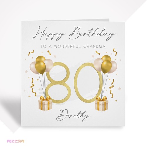 Personalised 80th birthday - 80th,