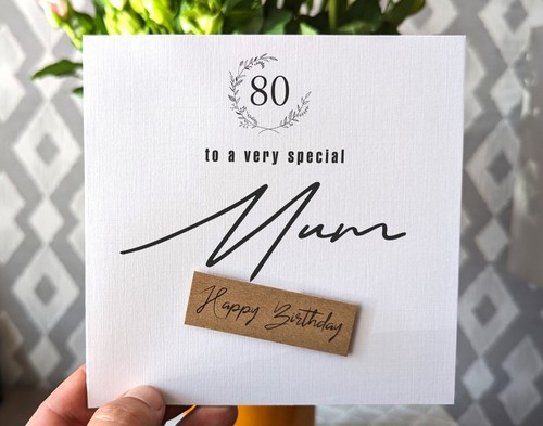 Mum 80th birthday card - 80th,