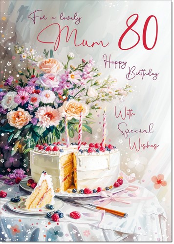 Doodlecards mum 80th - doodlecards, birthday