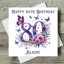 80th Birthday Card For Her