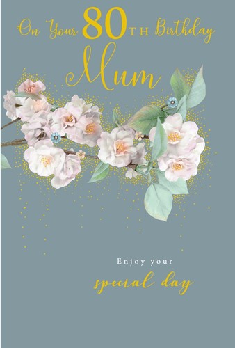 Mum 80th birthday card - birthday,