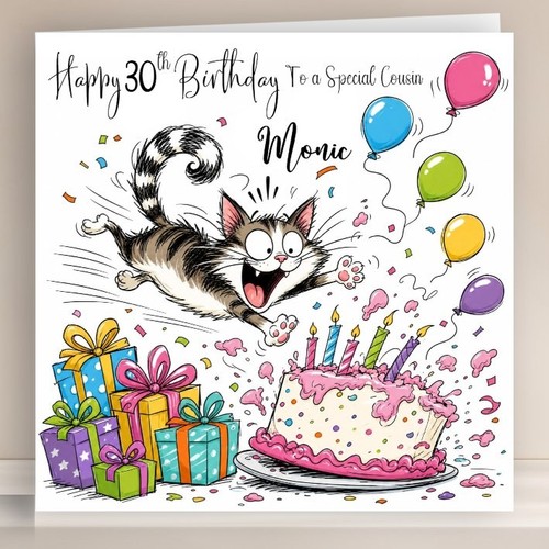 Personalised birthday card - personalised,