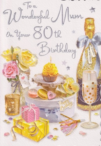 Mum 80th birthday greeting - mum,