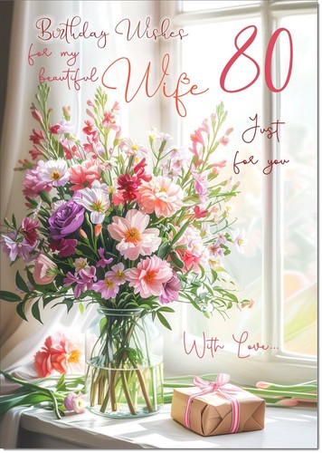 Doodlecards wife 80th - doodlecards,
