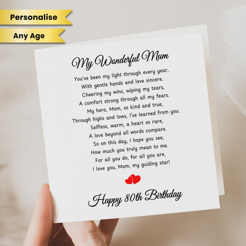 Personalised 80th happy - personalised,
