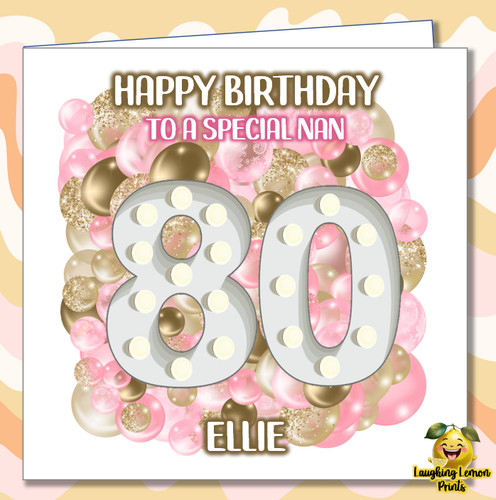 Personalised 80th birthday - personalised,