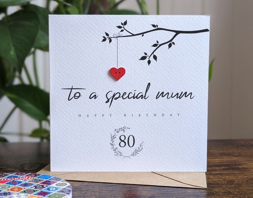 Mum 80th birthday card - mum,