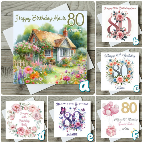 80th birthday card - birthday,