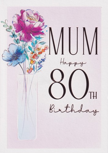 Mum 80th birthday greeting - birthday,