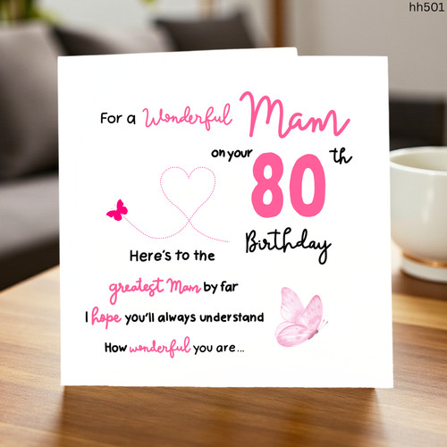 80th birthday card for - 80th,