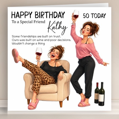 Personalised birthday card - personalised,