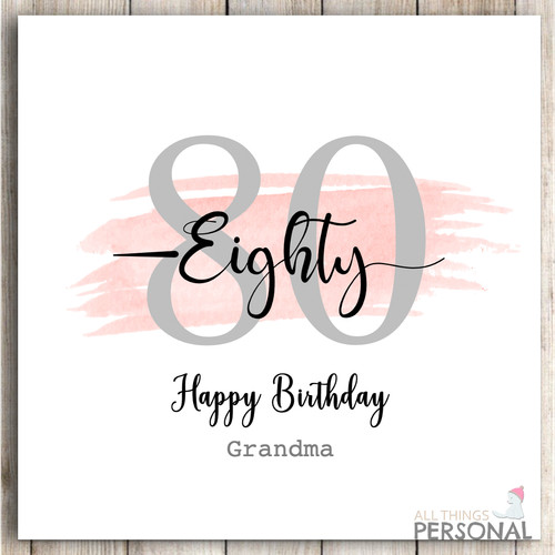 Personalised 80th birthday - 80th,