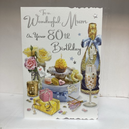Mum 80th birthday greeting - 80th,