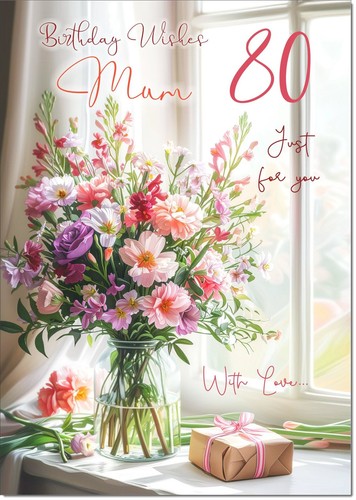 Doodlecards mum 80th birthday - mum,