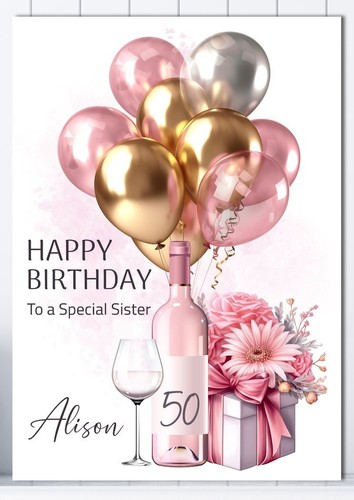 Personalised birthday card for - personalised,