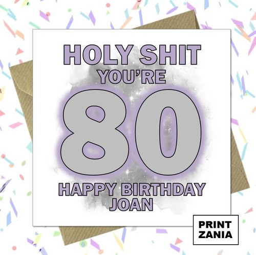Personalised funny 80th - personalised,