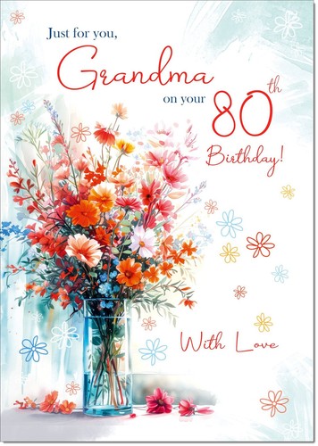 Doodlecards grandma 80th - grandma,