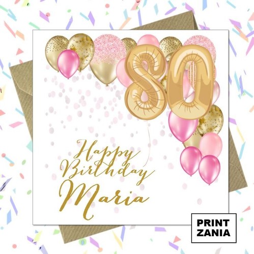 Personalised 80th birthday - 80th,