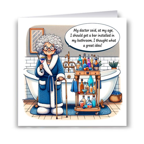 Funny birthday card 70th - birthday,