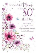 Birthday Card MAM 80th 80