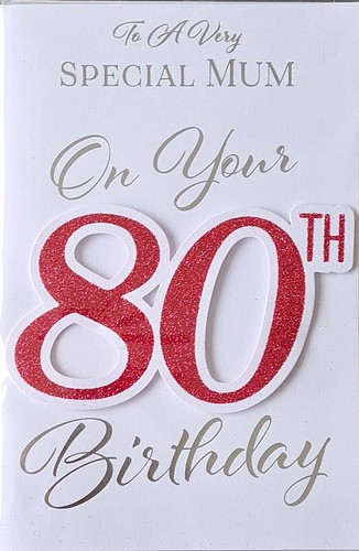 Happy 80th birthday - 80th, card