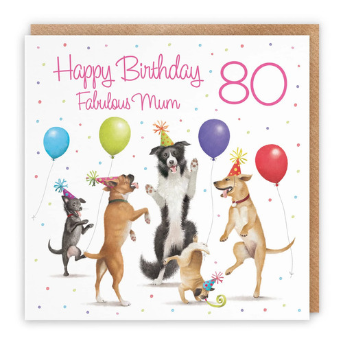 80th mum birthday card dancing - mum,