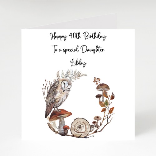 Personalised female brown owl - brown,