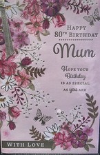 80th card mum / Birthday Card