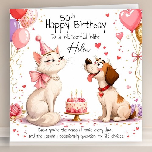 Personalised birthday card - personalised,