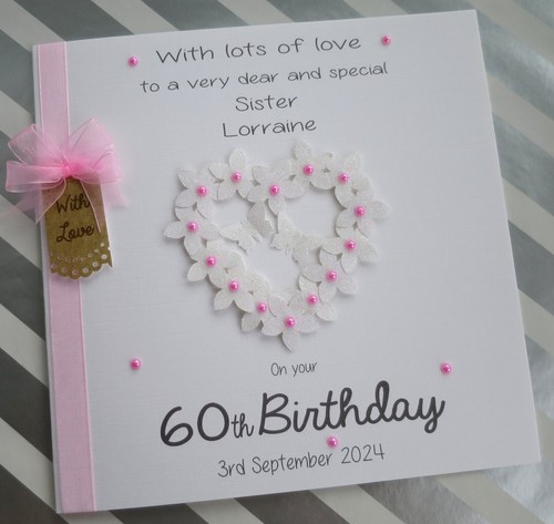 Large personalised flowerheart - large,