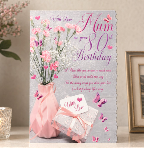 Birthday card mum 80th - 80th., lovely