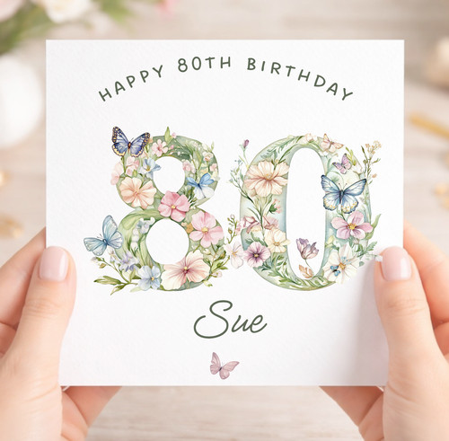 80th birthday card female - 80th,