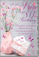 With Love Mum 80th birthday