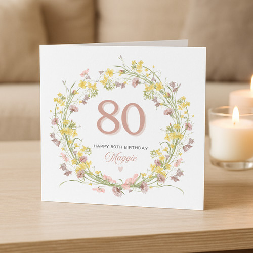 80th birthday card - 80th,