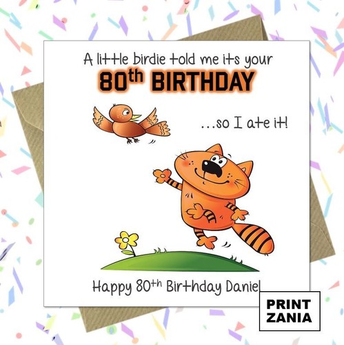 Personalised funny 80th - personalised,