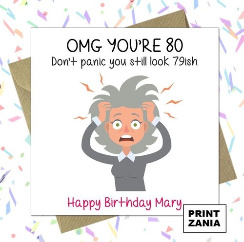 Personalised funny 80th - personalised,