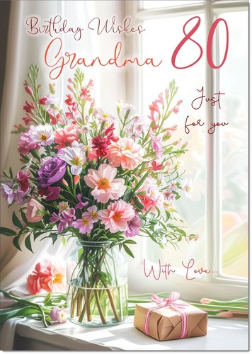 Doodlecards grandma 80th - grandma,