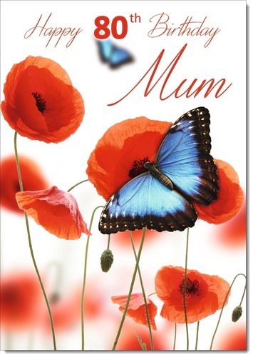 Doodlecards mum 80th - 80th, birthday