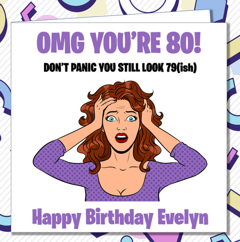 Personalised 80th birthday - 80th,