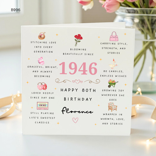 Personalised 80th birthday - personalised,