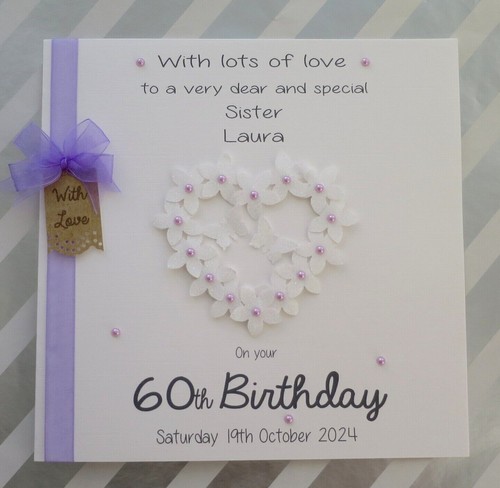 Large personalised flowerheart - large,