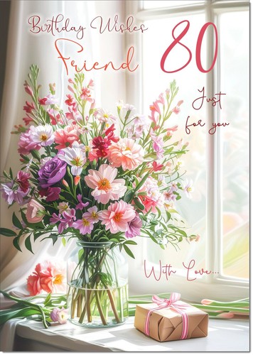 Doodlecards friend 80th - friend,